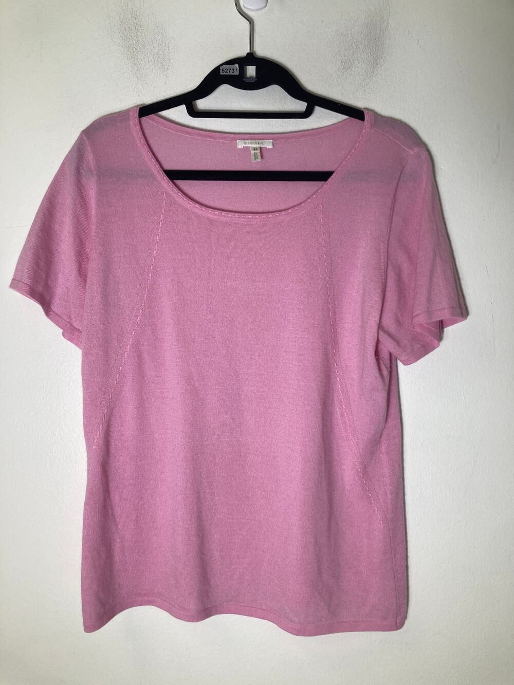 Escada Pink Sleeveless Cashmere Shell Sz 44